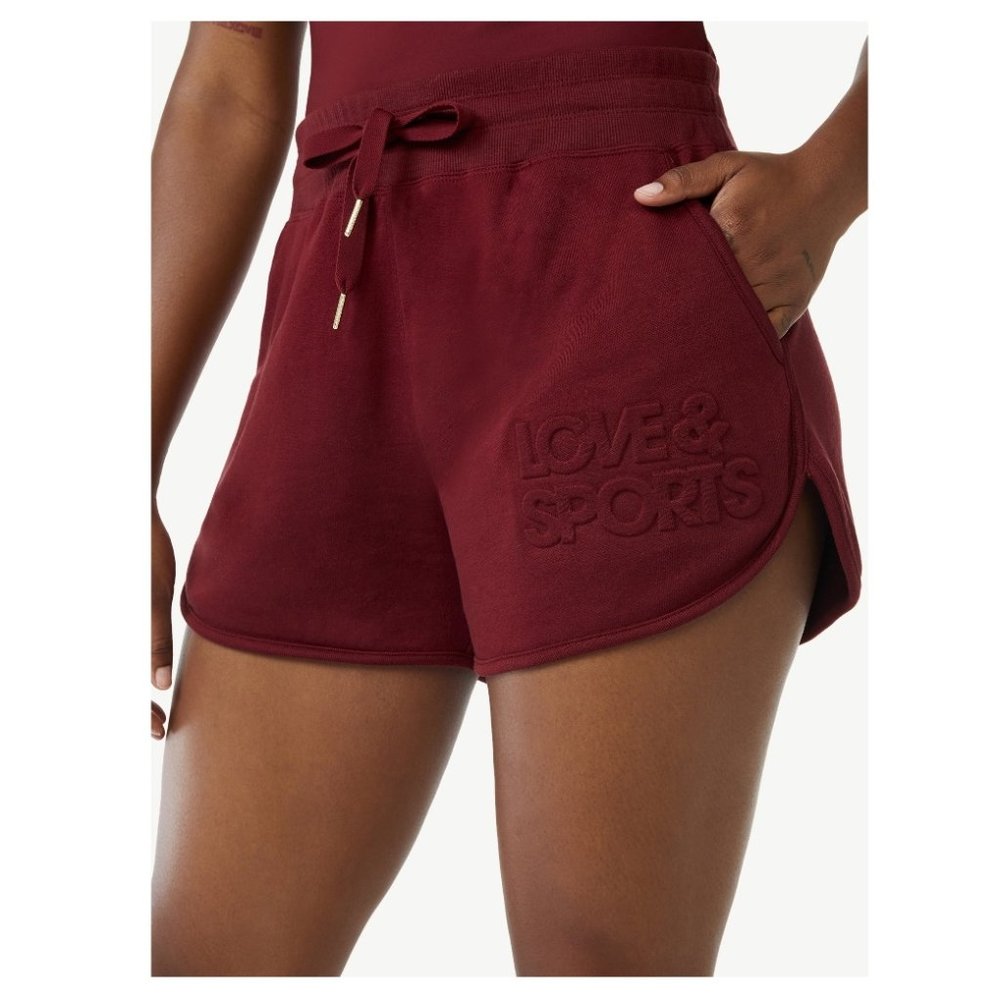 NWT Love & Sports Women's Embossed Logo Lounge Shorts